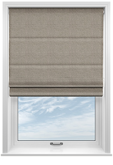 Roslin (Blackout), French Stone - Motorised Roman Blind